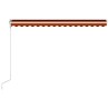 Auvent rétractable automatique 400x300 cm Orange et marron 544554544554