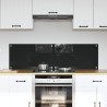 Crédence de cuisine 2 pcs Noir 70 x 40 cm verre trempé 544642544642