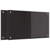 Crédence de cuisine 2 pcs Noir 70 x 40 cm verre trempé 544642544642