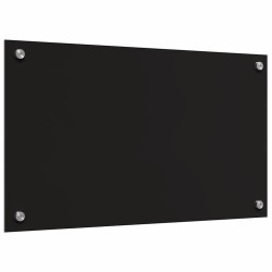 Crédence de cuisine 2 pcs Noir 70 x 40 cm verre trempé 544642544642