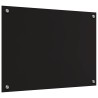 Crédence de cuisine 2 pcs Noir 70 x 50 cm verre trempé 544643544643