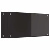 Crédence de cuisine 2 pcs Noir 80 x 40 cm verre trempé 544644544644