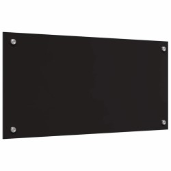 Crédence de cuisine 2 pcs Noir 80 x 40 cm verre trempé 544644544644