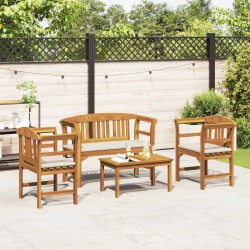 Ensemble de salon Rose de jardin 4 pcs Bois d'Acacia Massif 544645544645