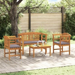 Ensemble de salon Rose de jardin 4 pcs Bois d'Acacia Massif 544646544646