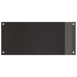 Crédence de cuisine 2 pcs Noir 90 x 40 cm verre trempé 544656544656