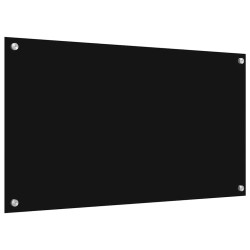 Crédence de cuisine 2 pcs Noir 90 x 50 cm verre trempé 544657544657