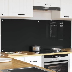 Crédence de cuisine 2 pcs Noir 80 x 60 cm verre trempé 544658544658
