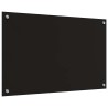 Crédence de cuisine 2 pcs Noir 80 x 50 cm verre trempé 544659544659