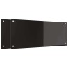 Crédence de cuisine 2 pcs Noir 100 x 40 cm verre trempé 544660544660