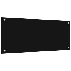 Crédence de cuisine 2 pcs Noir 100 x 40 cm verre trempé 544660544660