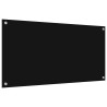 Crédence de cuisine 2 pcs Noir 100 x 50 cm verre trempé 544663544663