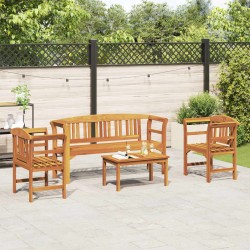 Ensemble de salon Rose de jardin 4 pcs Bois d'Acacia Massif 544664544664