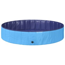Piscine de nage pliable pour chien Bleu 160 x 160 x 30 cm PVC 544665544665