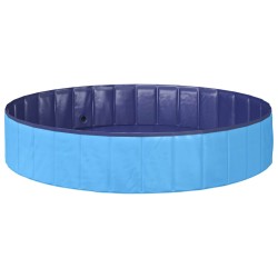 Piscine de nage pliable pour chien Bleu 160 x 160 x 30 cm PVC 544665544665