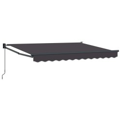 Auvent rétractable manuel Anthracite 3,5 x 2 m 544680544680
