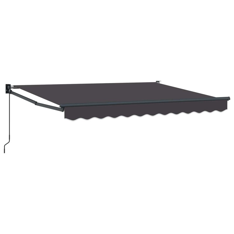 Auvent rétractable manuel Anthracite 3,5 x 2 m 544680544680