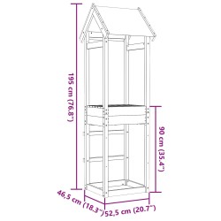 Tour de jeu Marron 52,5 x 46,5 x 195 cm Bois solide de Douglas 544683544683
