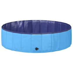 Piscine de nage pliable pour chien Bleu 120 x 120 x 30 cm PVC 544684544684