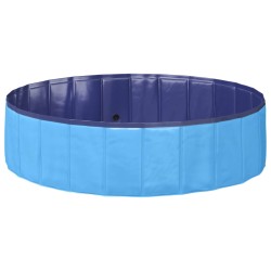 Piscine de nage pliable pour chien Bleu 120 x 120 x 30 cm PVC 544684544684