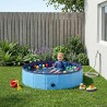 Piscine de nage pliable pour chien Bleu 80 x 80 x 20 cm PVC 544685544685