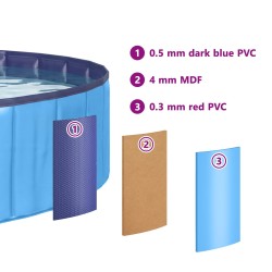Piscine de nage pliable pour chien Bleu 80 x 80 x 20 cm PVC 544685544685