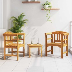 Ensemble de salon Rose de jardin 3 pcs Bois d'Acacia Massif 544686544686