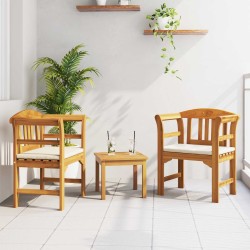 Ensemble de salon Rose de jardin 3 pcs Bois d'Acacia Massif 544687544687