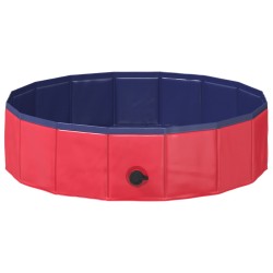 Piscine de nage pliable pour chien Rouge et bleu PVC 544689544689
