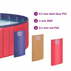 Piscine de nage pliable pour chien Rouge et bleu PVC 544689544689