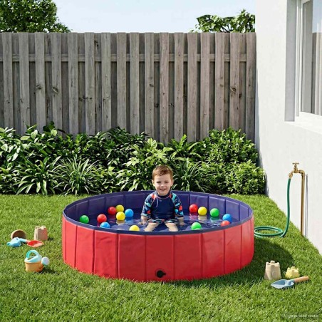 Piscine de nage pliable pour chien Rouge et bleu PVC 544690544690