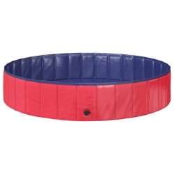 Piscine de nage pliable pour chien Rouge et bleu Ø 160 x 30 cm 544691544691