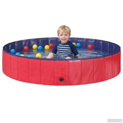 Piscine de nage pliable pour chien Rouge et bleu Ø 160 x 30 cm 544691544691