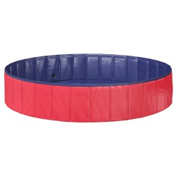 Piscine de nage pliable pour chien Rouge et bleu Ø 160 x 30 cm 544691544691
