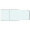 Crédence de cuisine 2 pcs Blanc 100 x 50 cm verre trempé 544693544693