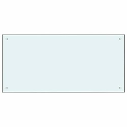 Crédence de cuisine 2 pcs Blanc 100 x 50 cm verre trempé 544693544693