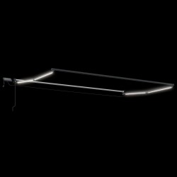 Store rétractable manuel avec LEDs Anthracite 4 × 3 m 544696544696