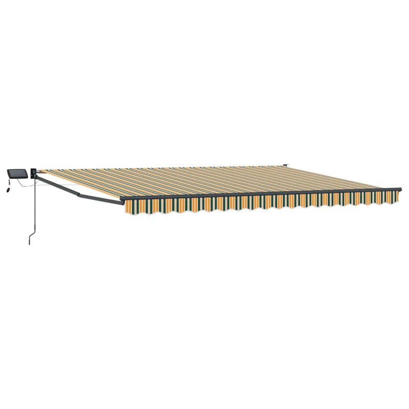 Store rétractable manuel avec LEDs Vert et jaune 4 × 3 m 544703544703