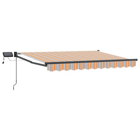 Store rétractable manuel avec LEDs Bleu et Orange 3,5 x 2,5 m 544713544713