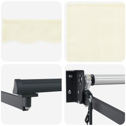 Auvent rétractable électrique Crème 4 x 2 m 544744544744