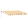 Auvent rétractable électrique Jaune et blanc 2,5 x 2 m 544784544784