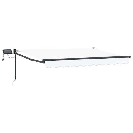 Store rétractable manuel avec LEDs Blanc 3,5 x 2,5 m 544792544792