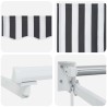 Auvent rétractable manuel Anthracite et blanc 3,5 x 2 m 544812544812