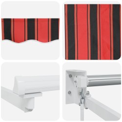 Auvent rétractable manuel Orange, Noir et Jaune 3,5 x 2 m 544821544821