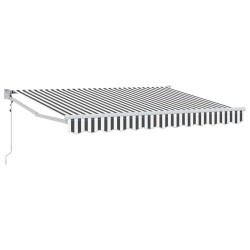 Auvent rétractable électrique Anthracite et blanc 2,5 x 2 m 544845544845