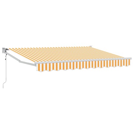 Auvent rétractable électrique Jaune et blanc 2,5 x 2 m 544851544851