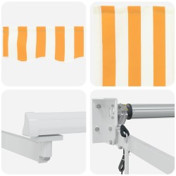 Auvent rétractable électrique Jaune et blanc 3 x 2 m 544859544859