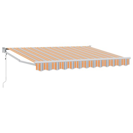 Auvent rétractable électrique Orange, Gris et Bleu 3,5 x 2 m 544900544900