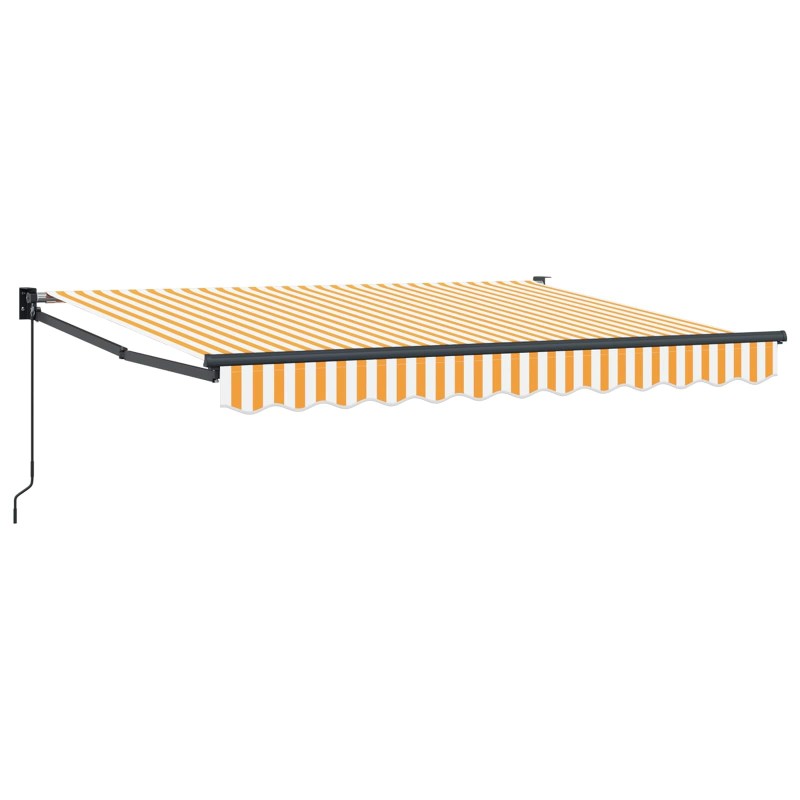 Auvent rétractable manuel Jaune et blanc 3 x 2 m 544905544905