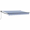 Auvent rétractable manuel Bleu et Blanc 3 x 2 m 544907544907